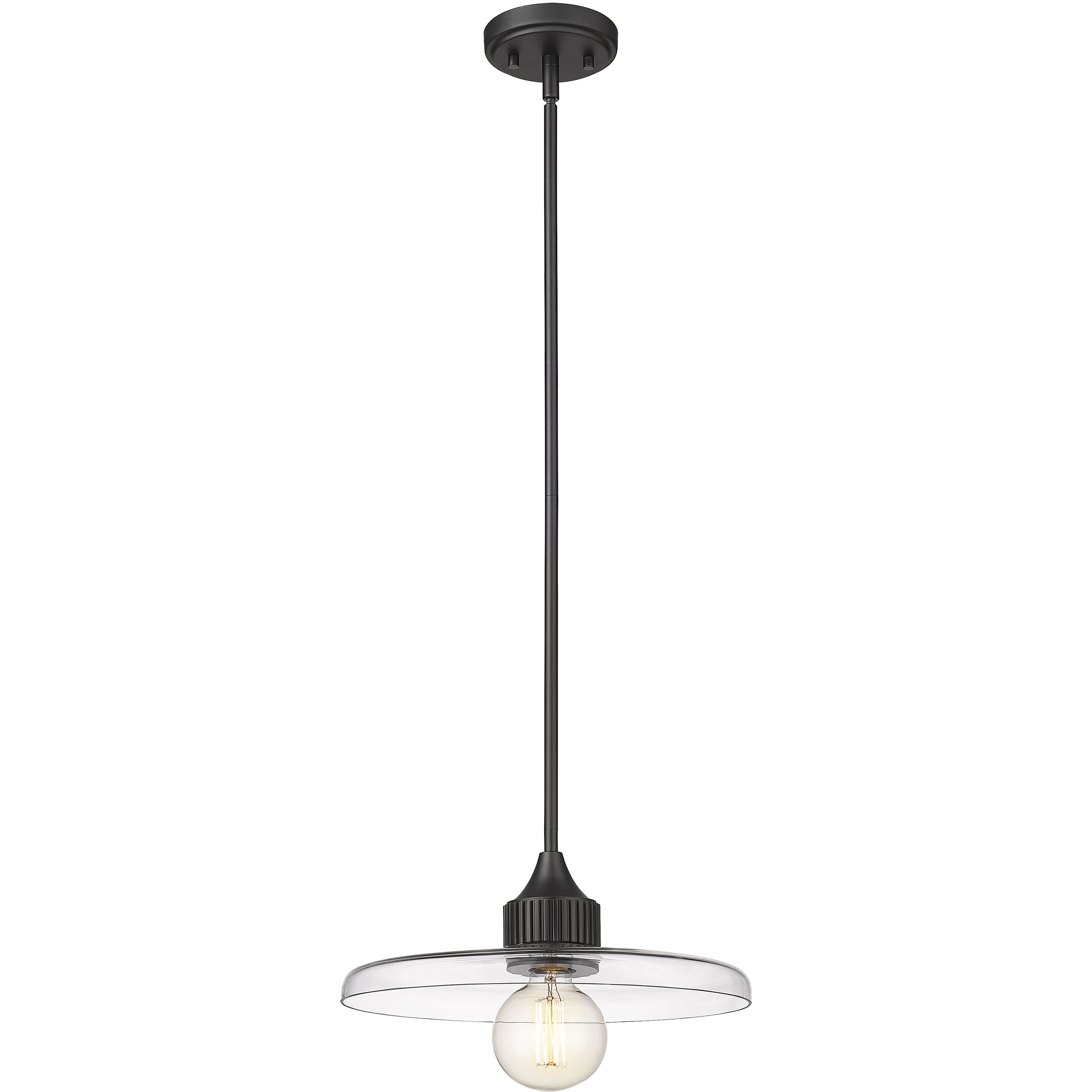 Paloma 1 Light 14 inch Matte Black Pendant Ceiling Light