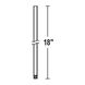 Downrod Black Fan Downrod, 18in 