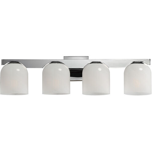 Scoop 4 Light 29.5 inch Polished Chrome Bath Vanity Wall Light in Marble
