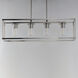 Lateral 4 Light 36 inch Satin Nickel Linear Pendant Ceiling Light in Clear