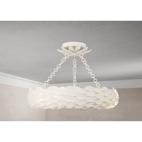 Broche 6 Light 18 inch Matte White Chandelier Ceiling Light