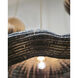 Comme Des Paniers 1 Light 23 inch Khaki/Black Pendant Ceiling Light