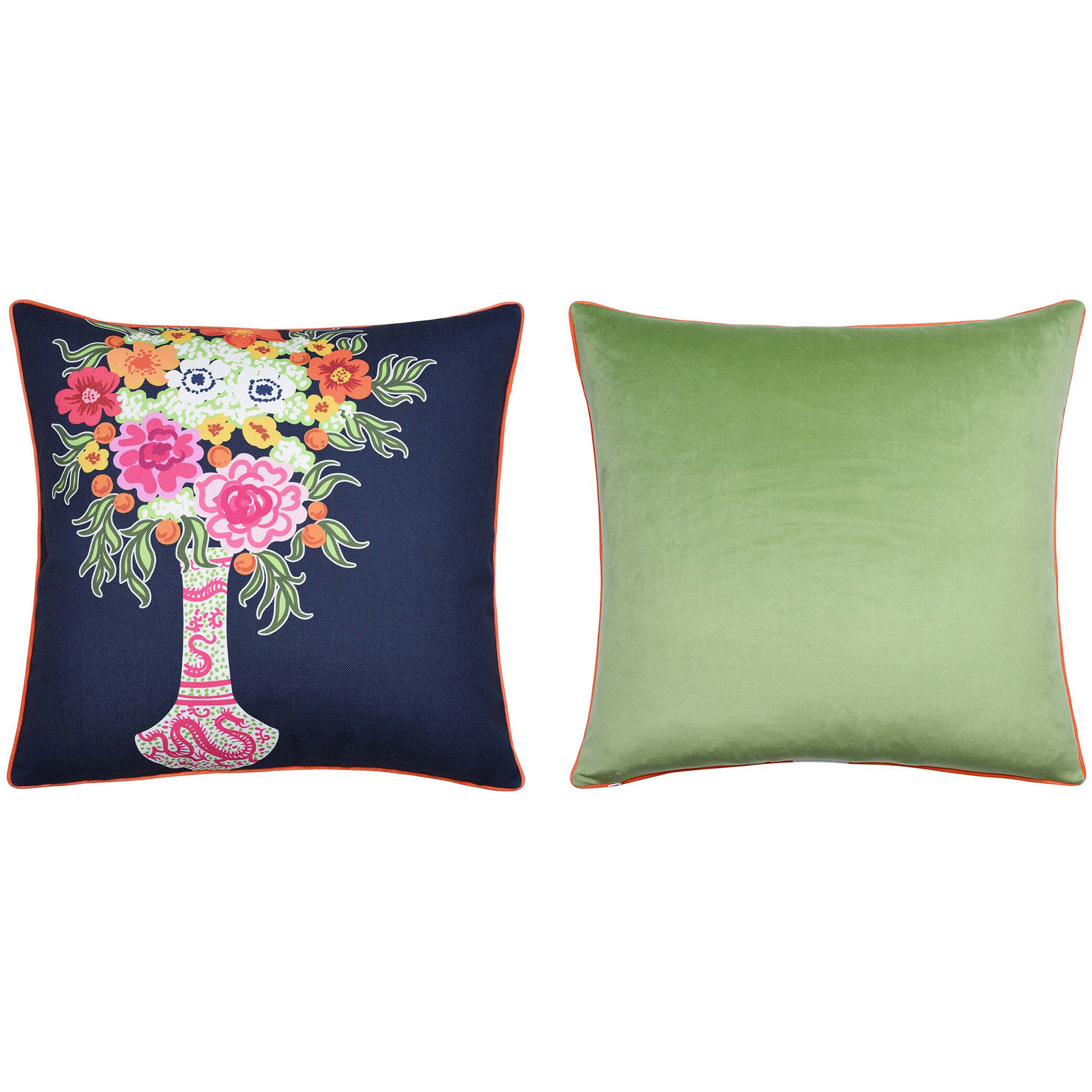 Dann Foley 24 inch Navy Throw Pillow