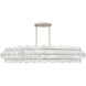 Rene 10 Light 60 inch Glacial Chandelier Ceiling Light in French Bronze