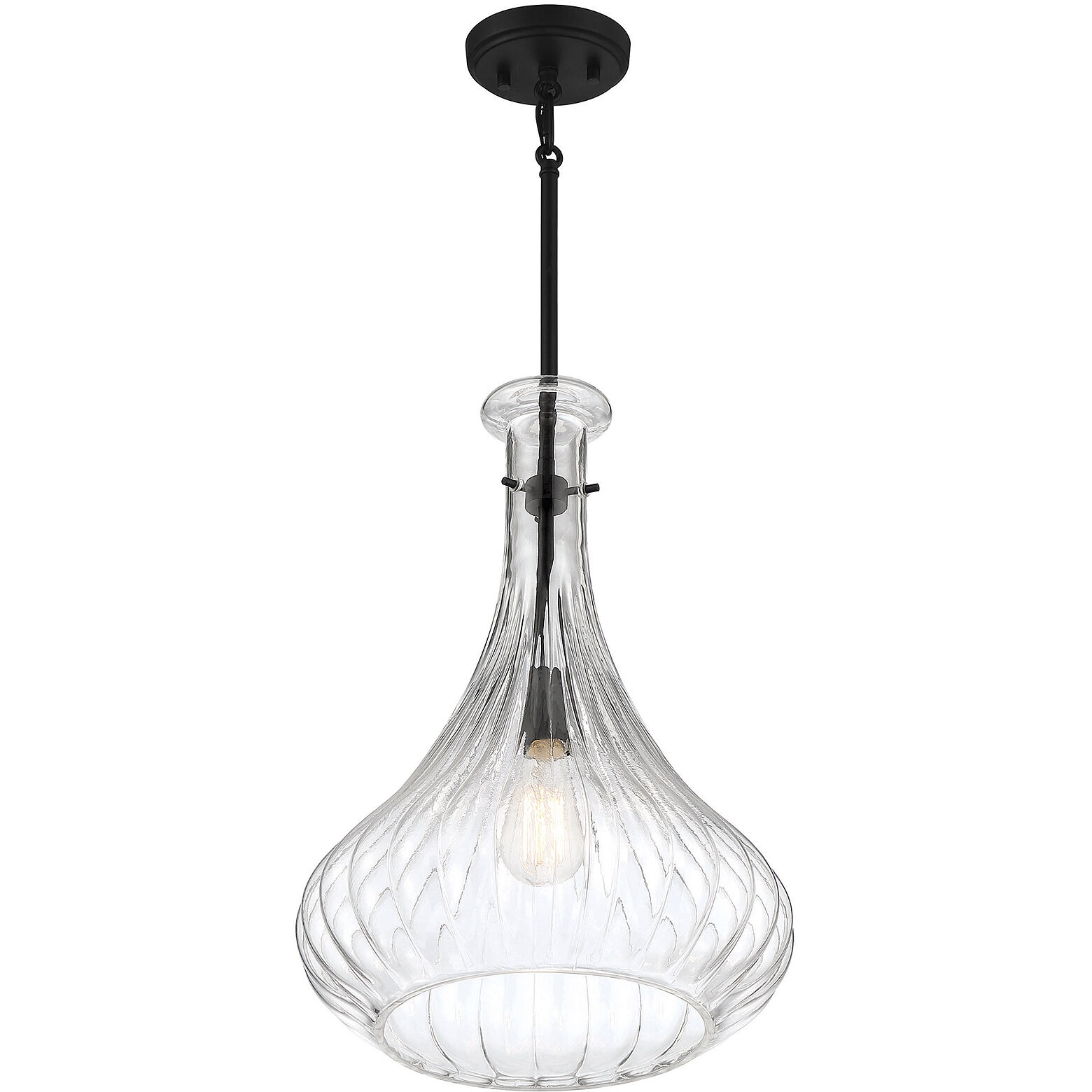 Bristo 1 Light 14 inch Matte Black Pendant Ceiling Light, Essentials