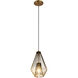 Quintus 1 Light 9.25 inch Rubbed Brass Pendant Ceiling Light