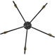 Austen 5 Light 28.25 inch Black with Lacquered Brass Chandelier Ceiling Light