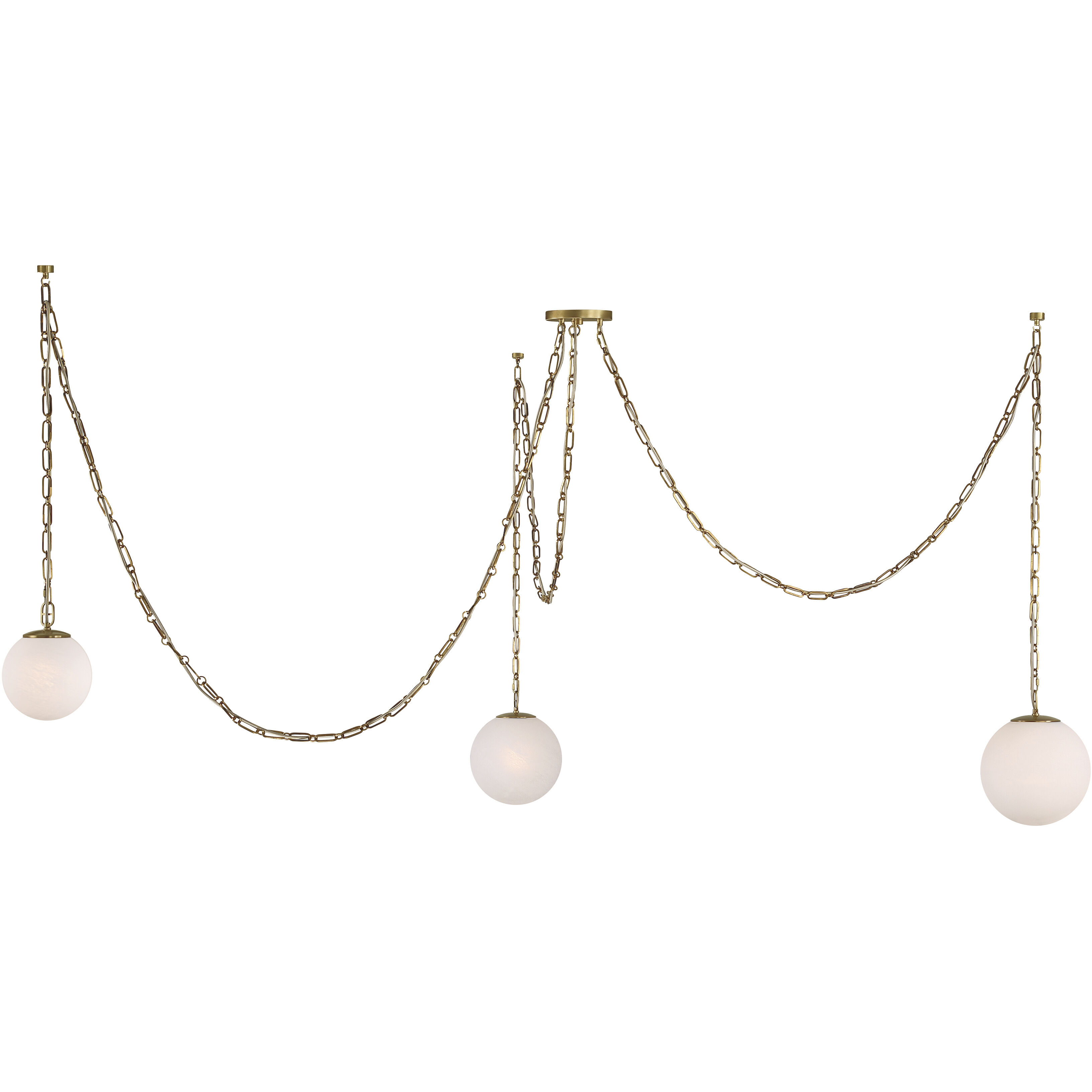 Marbelle 3 Light 80.25 inch Legacy Brass Pendant Ceiling Light