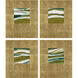 Galaxy Series Green and Metallic and White and Turquoise Wall Sculpture, The Studio