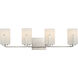 Dart 4 Light 29.75 inch Satin Nickel Bath Vanity Wall Light