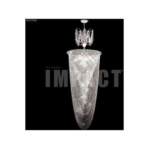 Contemporary 9 Light 21 inch Silver Crystal Chandelier Ceiling Light