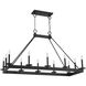 Boylston 12 Light 47 inch Matte Black Linear Chandelier Ceiling Light, Lighting One