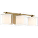 Seville 3 Light 22.75 inch Legacy Brass Vanity Wall Light