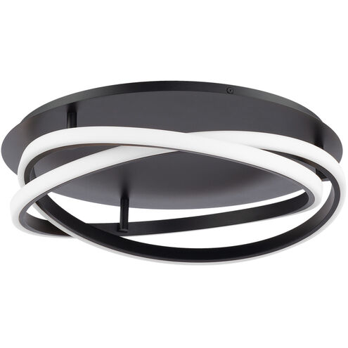 Veloce 1 Light 18 inch Black Flush Mount Ceiling Light