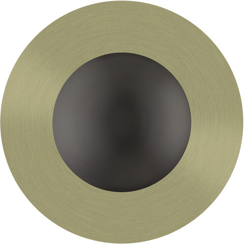 Ventura 2 Light 15 inch English Bronze with Antique Brass Reflector Semi-Flush/Wall Sconce Ceiling Light, Large