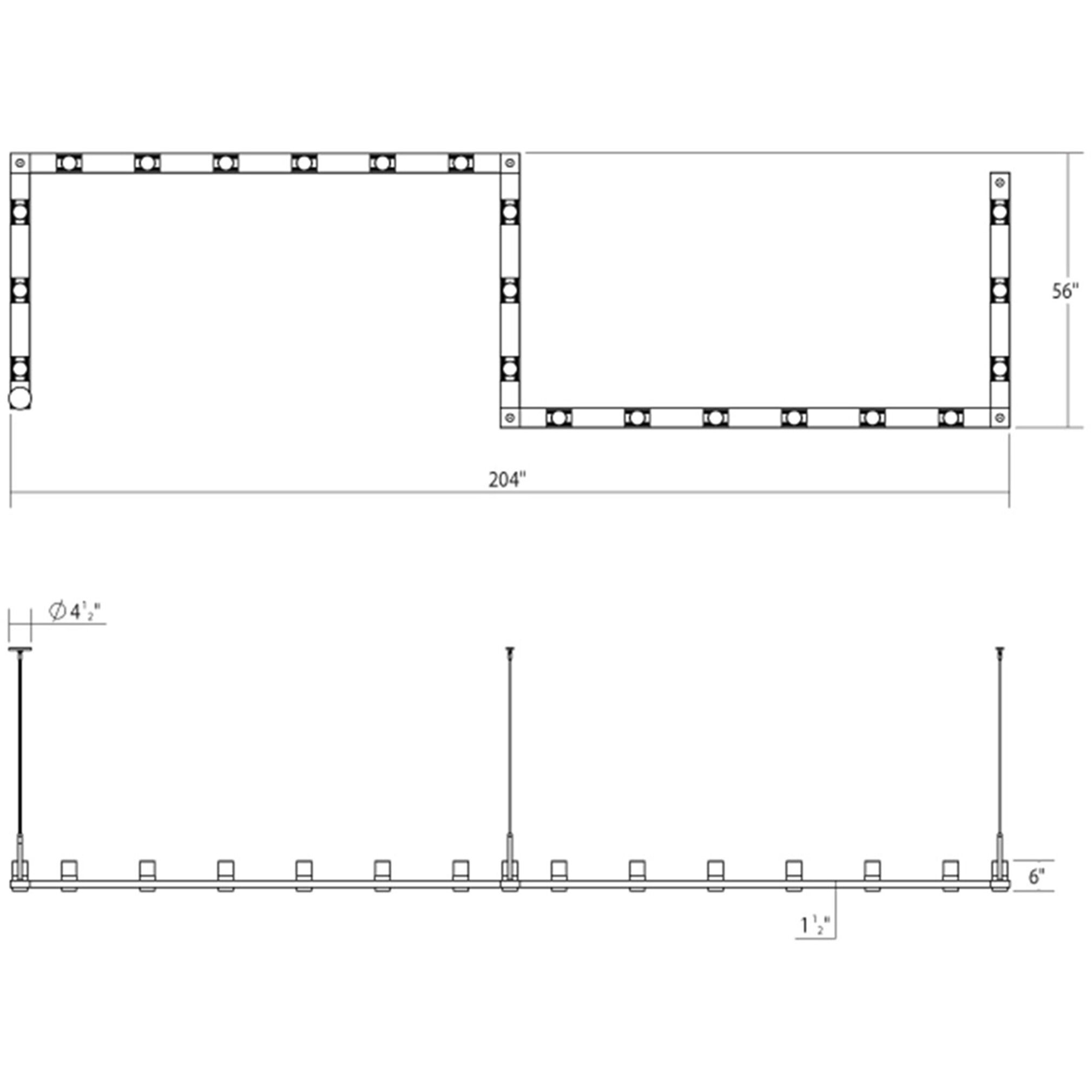 Intervals LED 204 inch Satin Black Pendant Ceiling Light