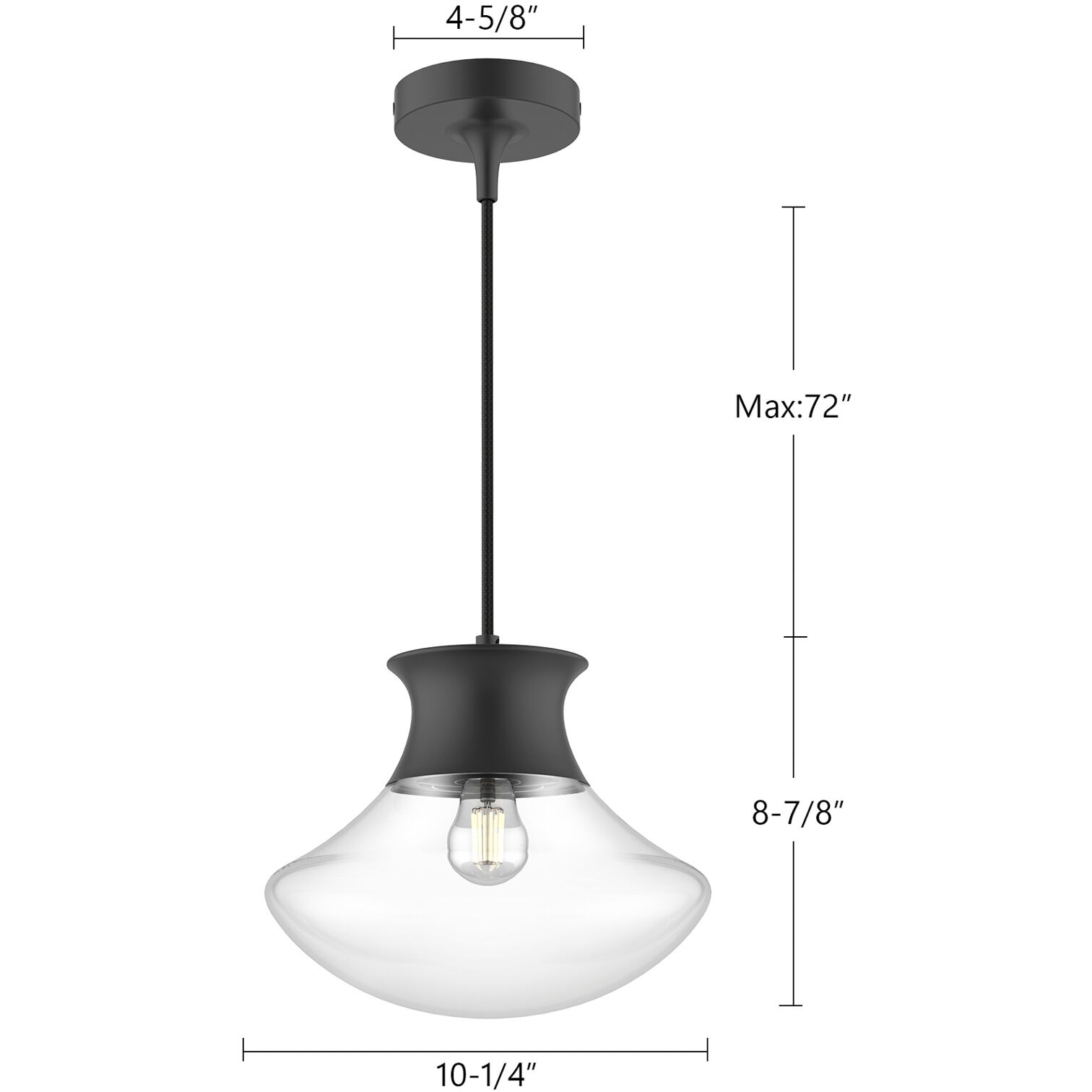 Alora Mood Marcel Pendant Ceiling Light in Matte Black