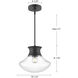 Alora Mood Marcel Pendant Ceiling Light in Matte Black