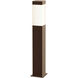 Square Column 12V 8 watt Textured Bronze Bollard