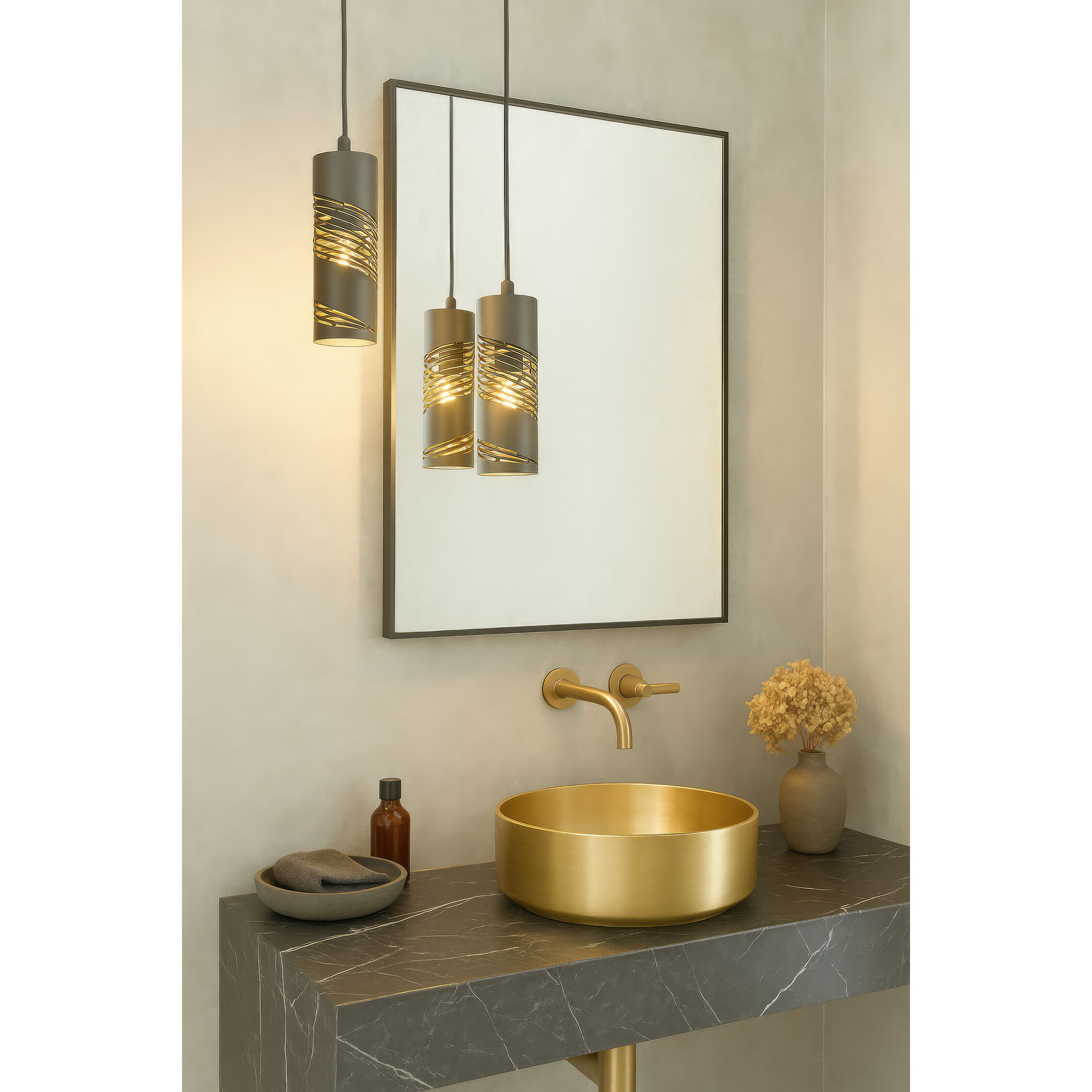 Flow 1 Light 4 inch Steel Mini Pendant Ceiling Light
