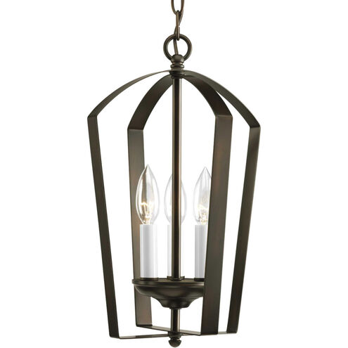 Crotone 3 Light 10 inch Antique Bronze Foyer Pendant Ceiling Light