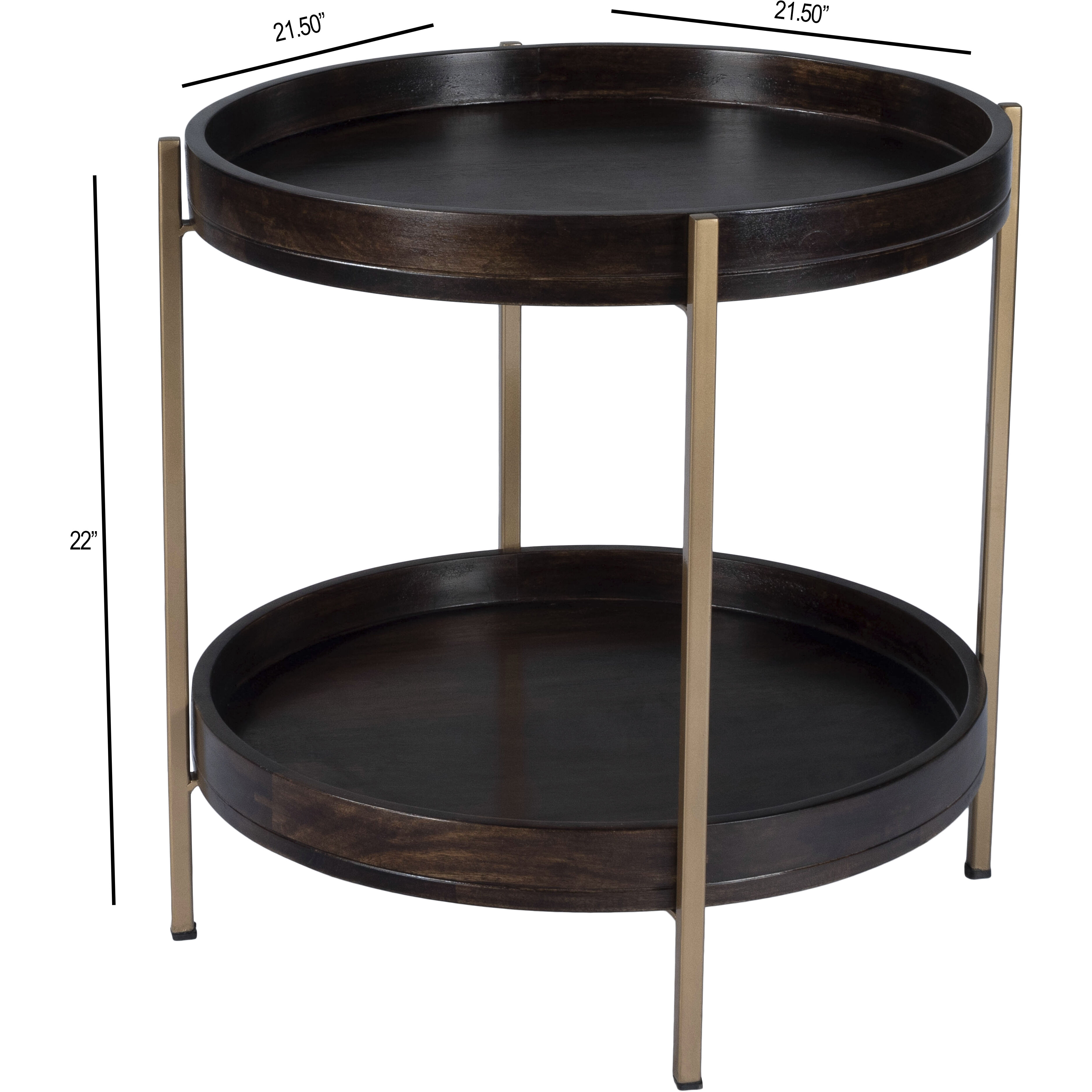 Damirra Wood & Metal End or Side Table