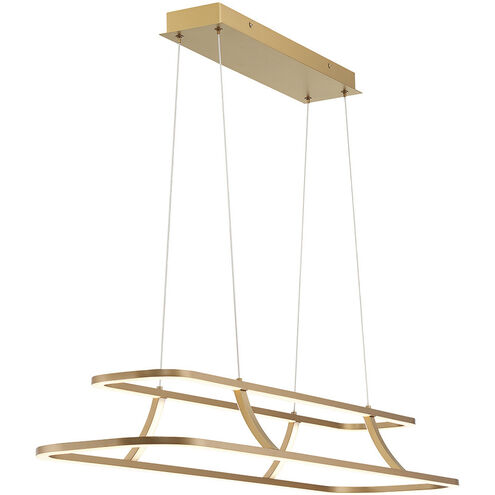 Cadoux Linear Chandelier Ceiling Light in Gold