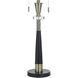 Steel 35.5 inch 60 watt Larson Gold and Black and White Table Lamp Portable Light