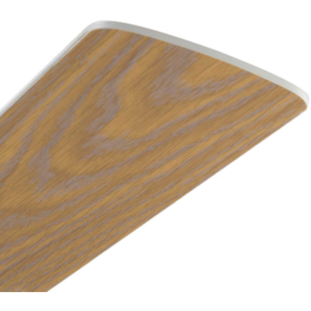 AirPro 52 inch White with Washed Oak/White Blades Ceiling Fan in White/Washed Oak