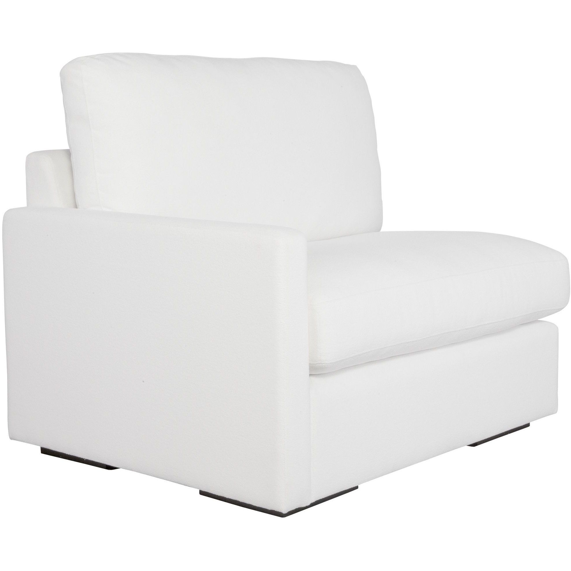 Refuge Arctic White Polyester Sofa, Left Arm Facing