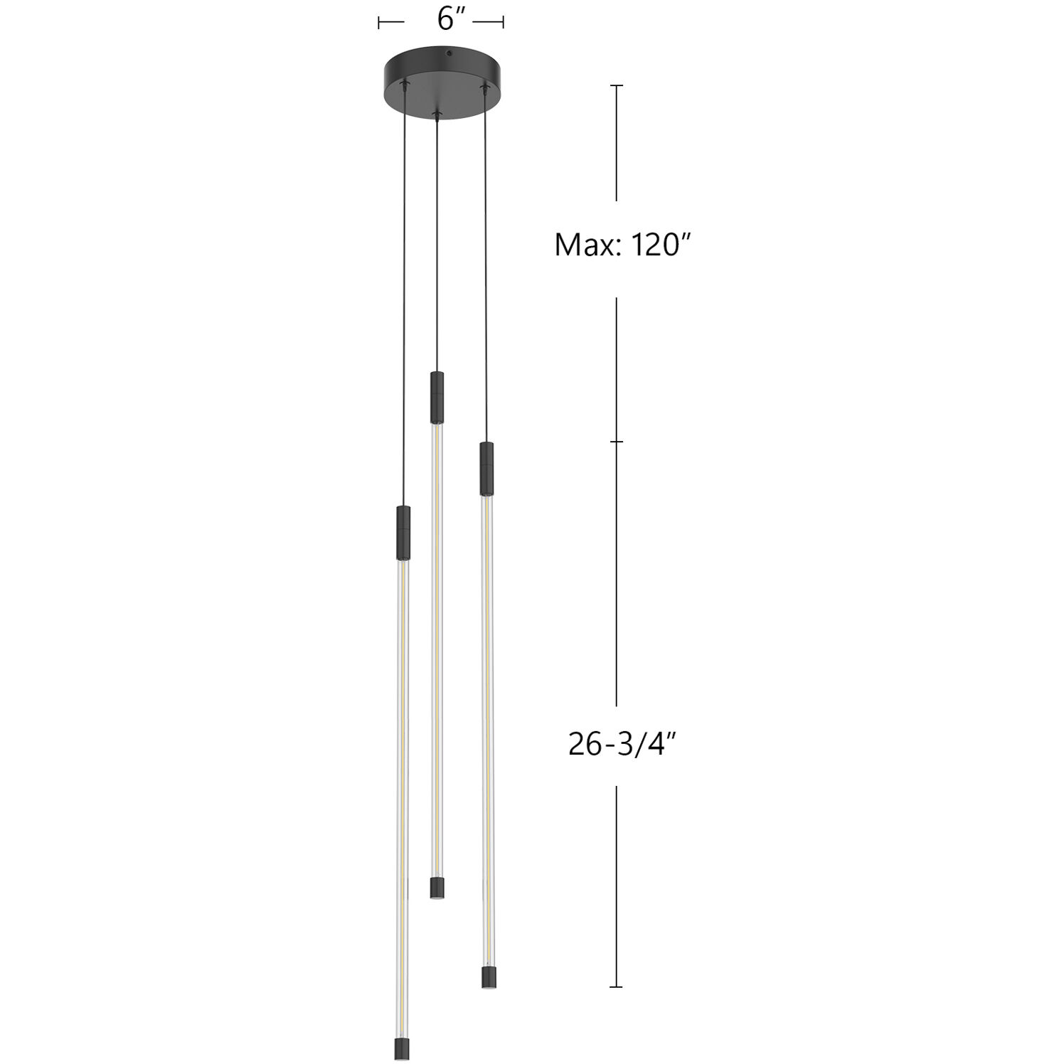 Motif Multi Pendant Ceiling Light in Chrome