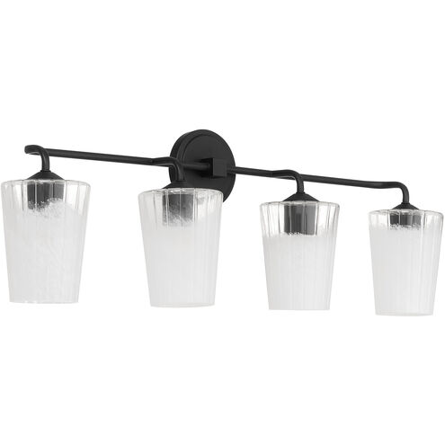 Providence 4 Light 35 inch Matte Black Vanity Light Wall Light