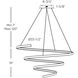 Helix 1 Light 33.5 inch Black Pendant Ceiling Light, Spiral