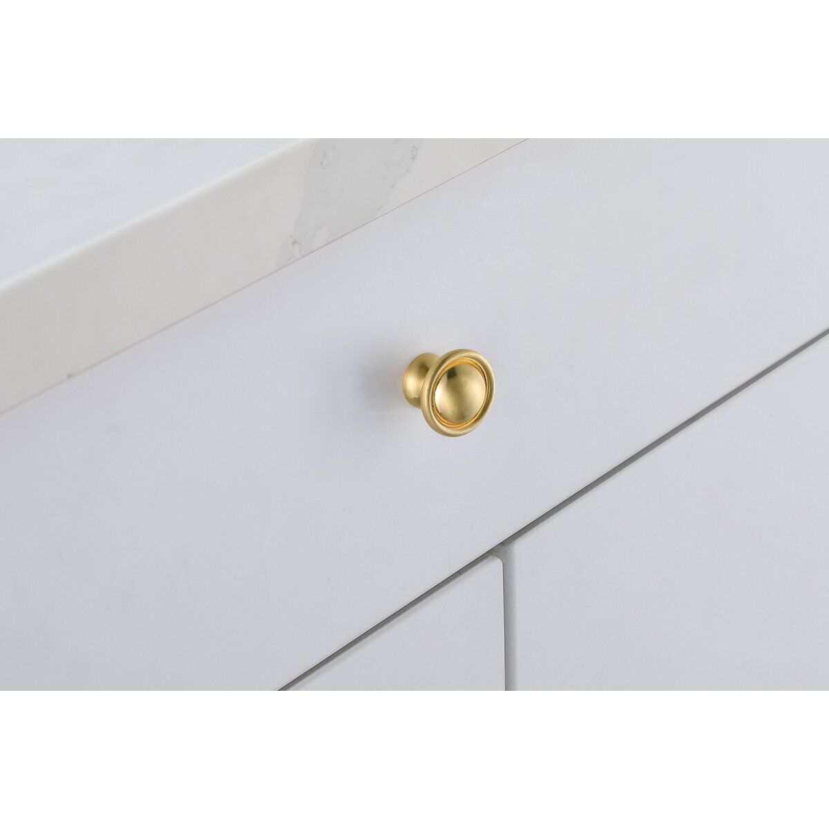 Kadea Brushed Gold Hardware Cabinet Knob, Set of 10