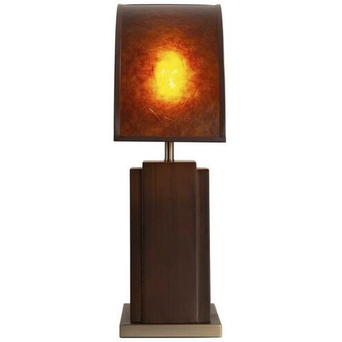 Natural Mica 25 inch 40.00 watt Espresso and Weathered Brass Table Lamp Portable Light