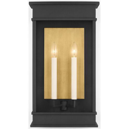 C&M by Chapman & Myers Cupertino 2 Light 19.13 inch Textured Black Outdoor Wall Lantern