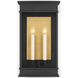 C&M by Chapman & Myers Cupertino 2 Light 19.13 inch Textured Black Outdoor Wall Lantern