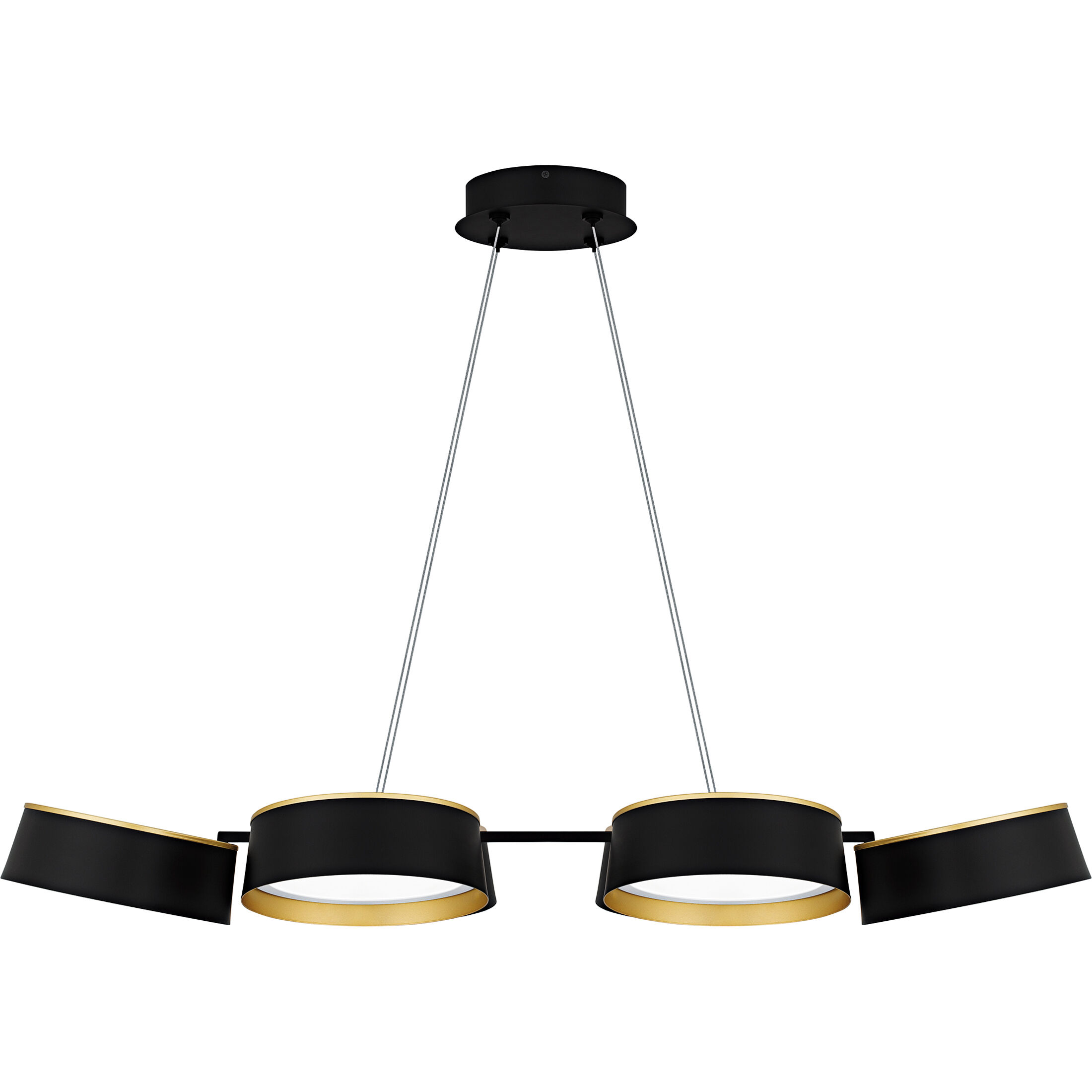 Byrnes LED 40 inch Matte Black Linear Chandelier Ceiling Light, Medium
