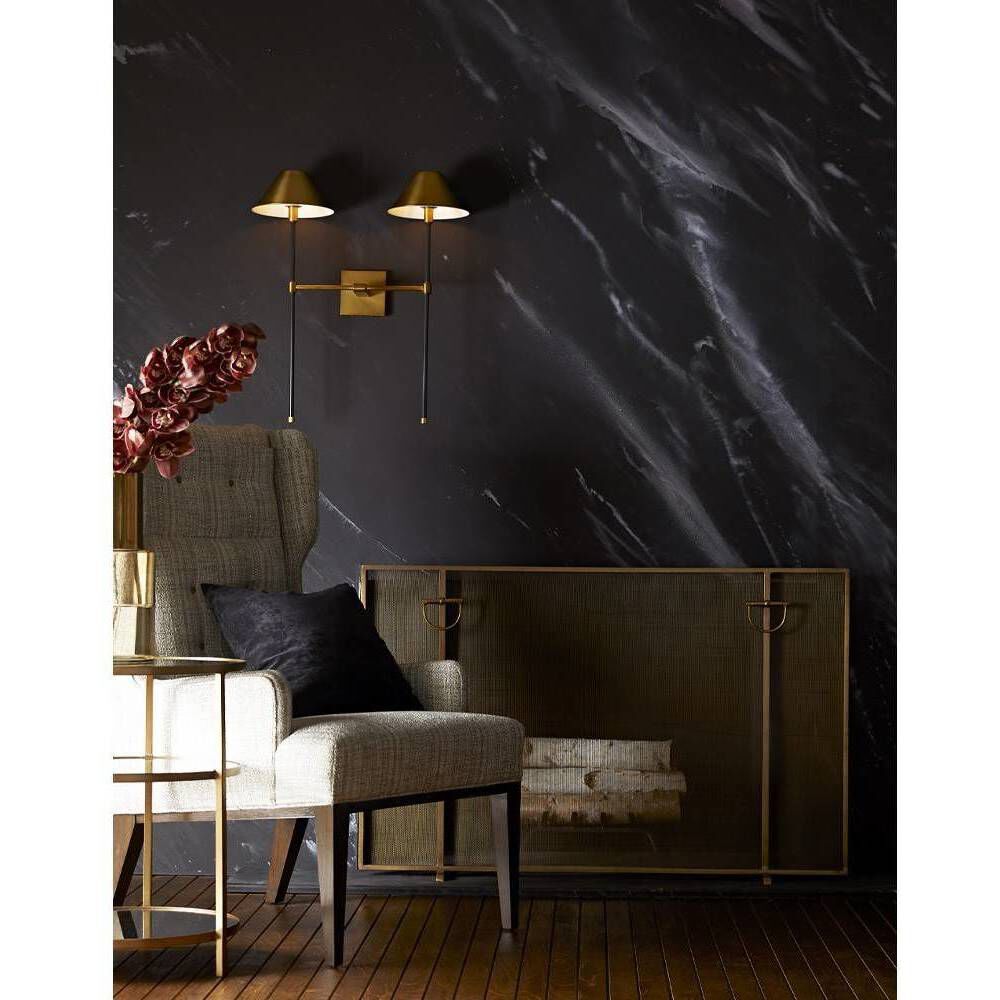 Percy 28 inch Antique Brass Side Table