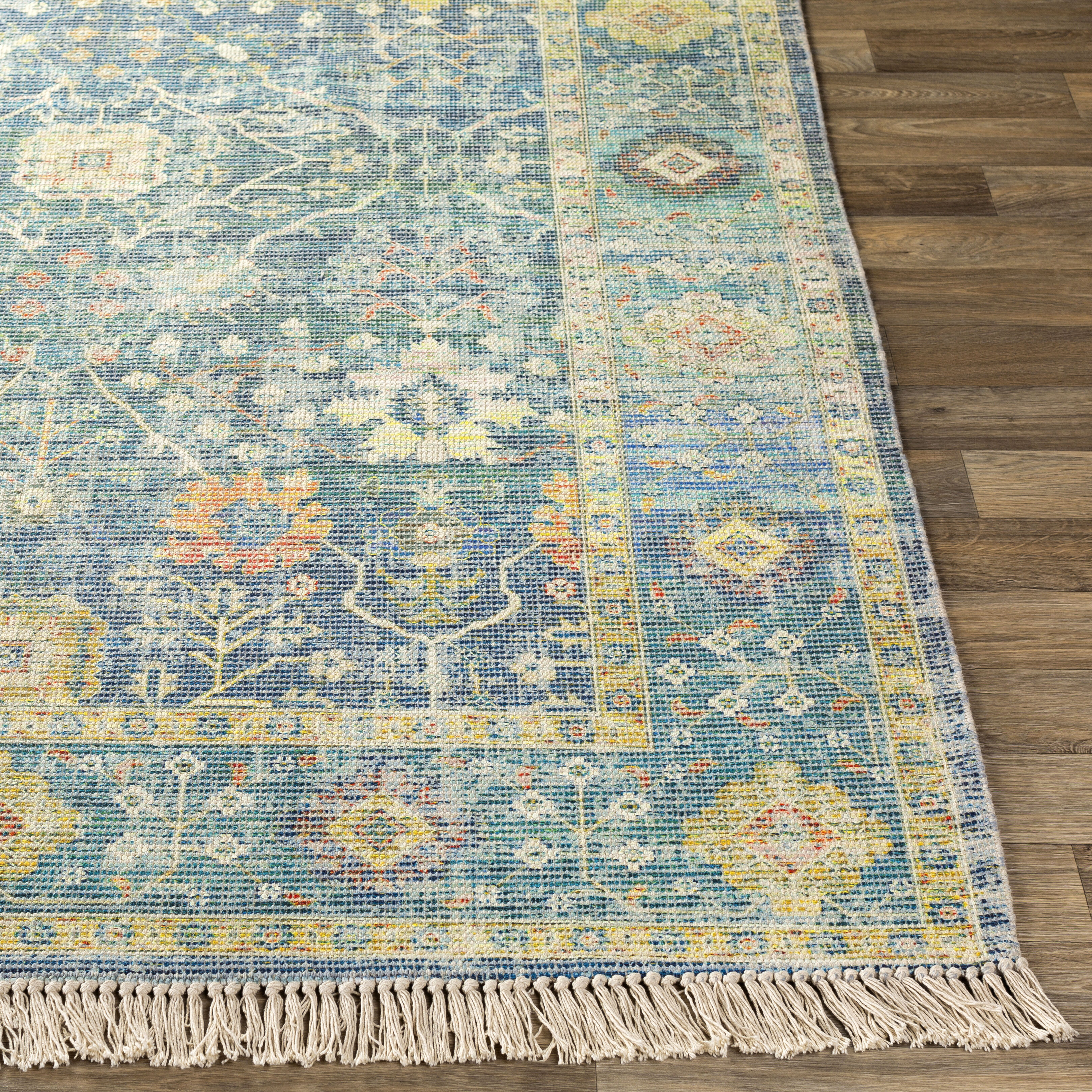 Zainab 48 X 27 inch Ink Blue Rug in 2 x 4, Rectangle