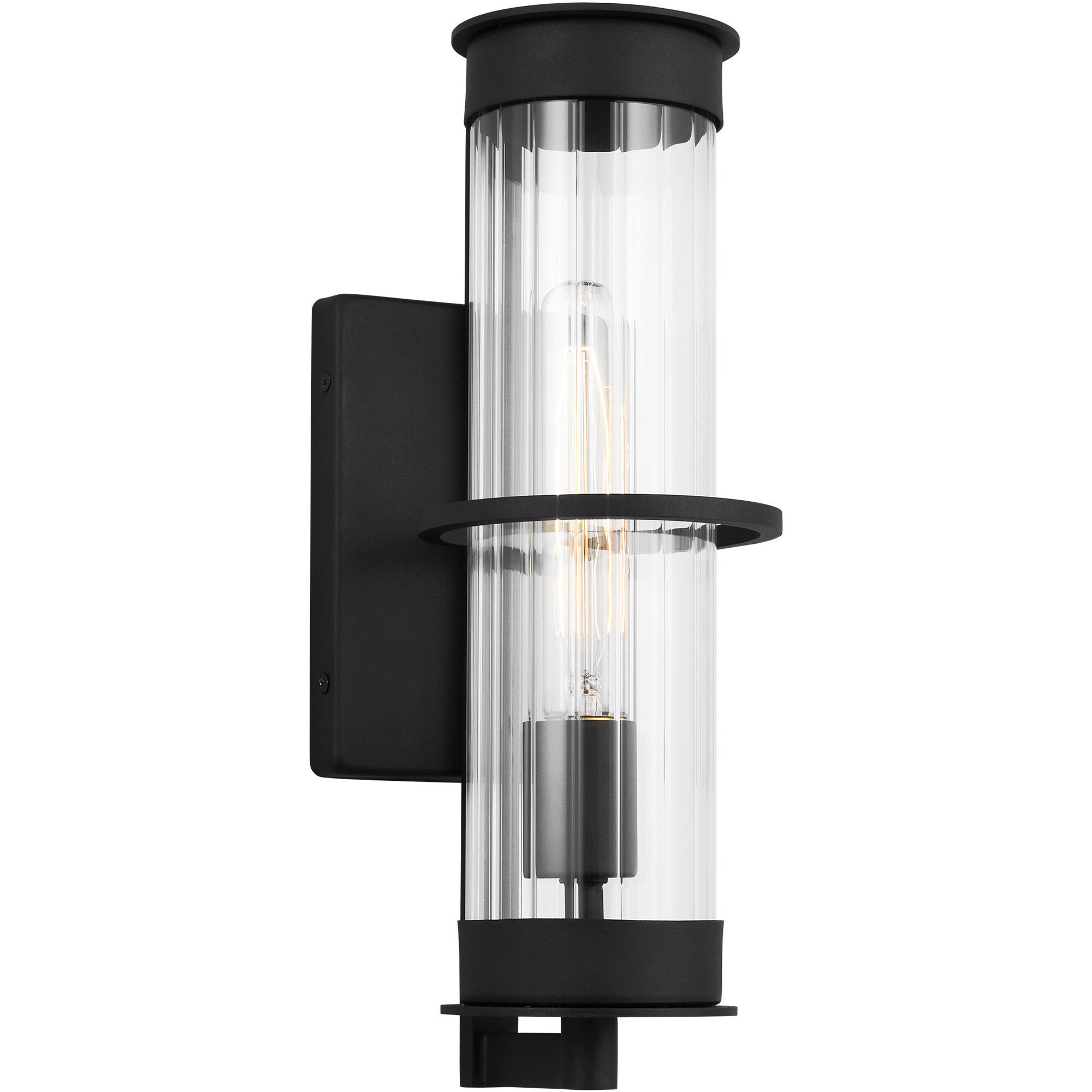 Alcona 1 Light 14.88 inch Black Outdoor Wall Lantern