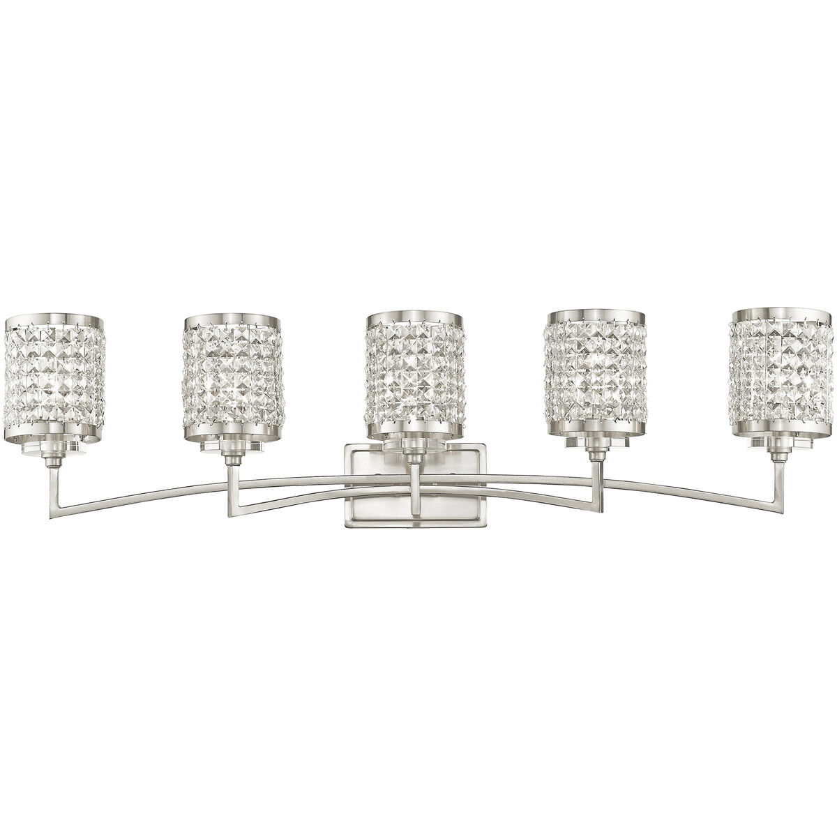 Grammercy 5 Light 42 inch Brushed Nickel Bath Vanity Wall Light