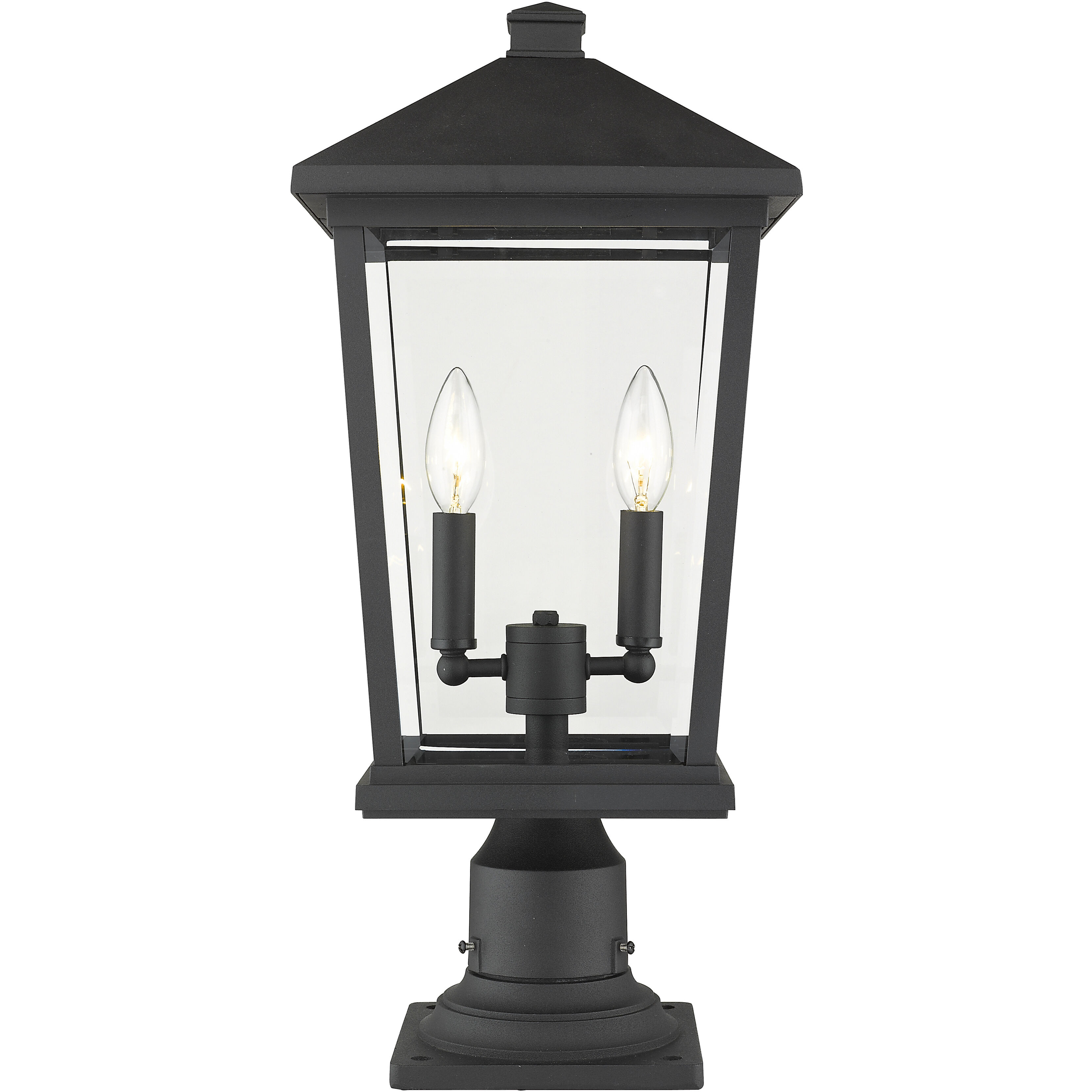 Beacon 2 Light 21.5 inch Black Outdoor Pier Mounted Fixture in 8.25