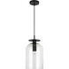 Alora Mood Sylvia 1 Light 8 inch Matte Black Pendant Ceiling Light