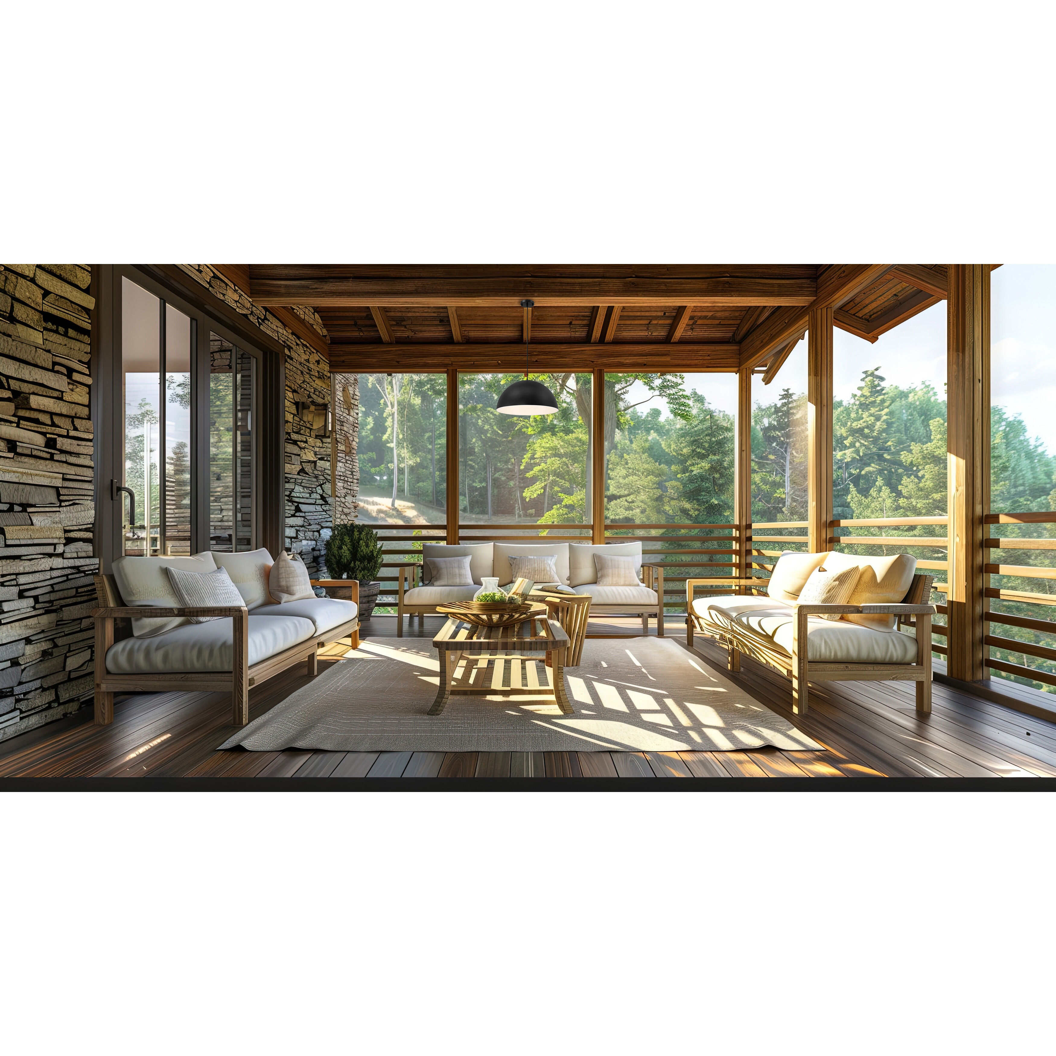 Huck LED 19.5 inch Matte Black Pendant Ceiling Light