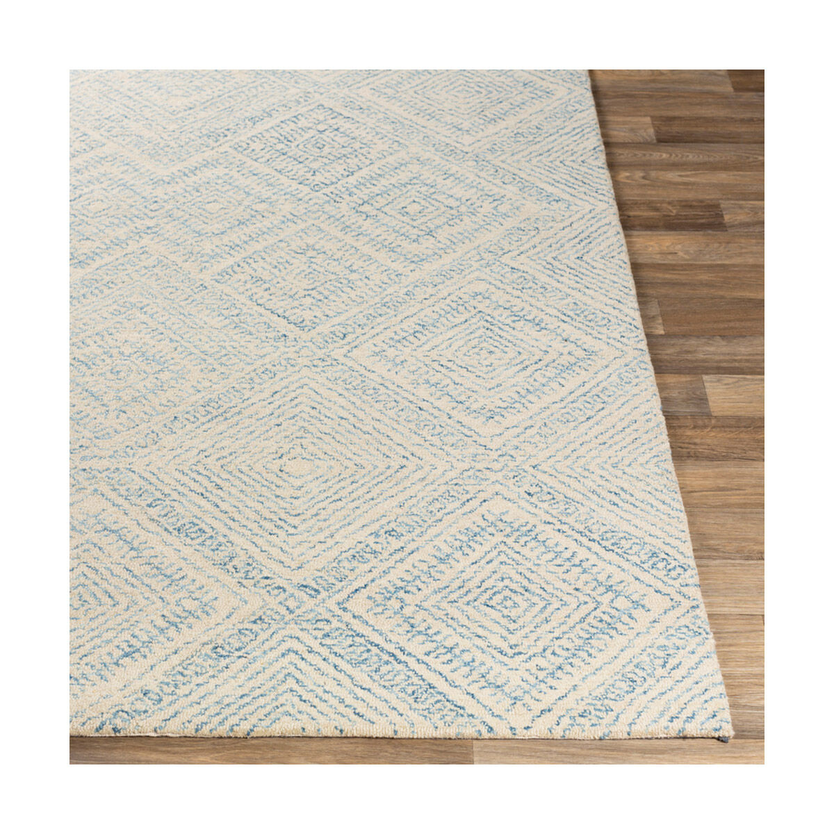 Maroc 90 X 60 inch Pale Blue/Sky Blue/Cream Rugs