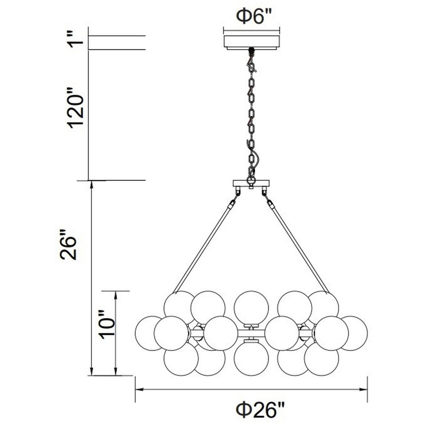 Arya LED 26 inch Satin Gold Chandelier Ceiling Light