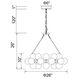 Arya LED 26 inch Satin Gold Chandelier Ceiling Light