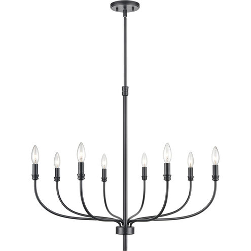 Newland 8 Light 34 inch Matte Black Chandelier Ceiling Light