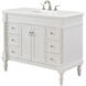 Lexington 42 X 21.5 X 35 inch Antique White Vanity Sink Set